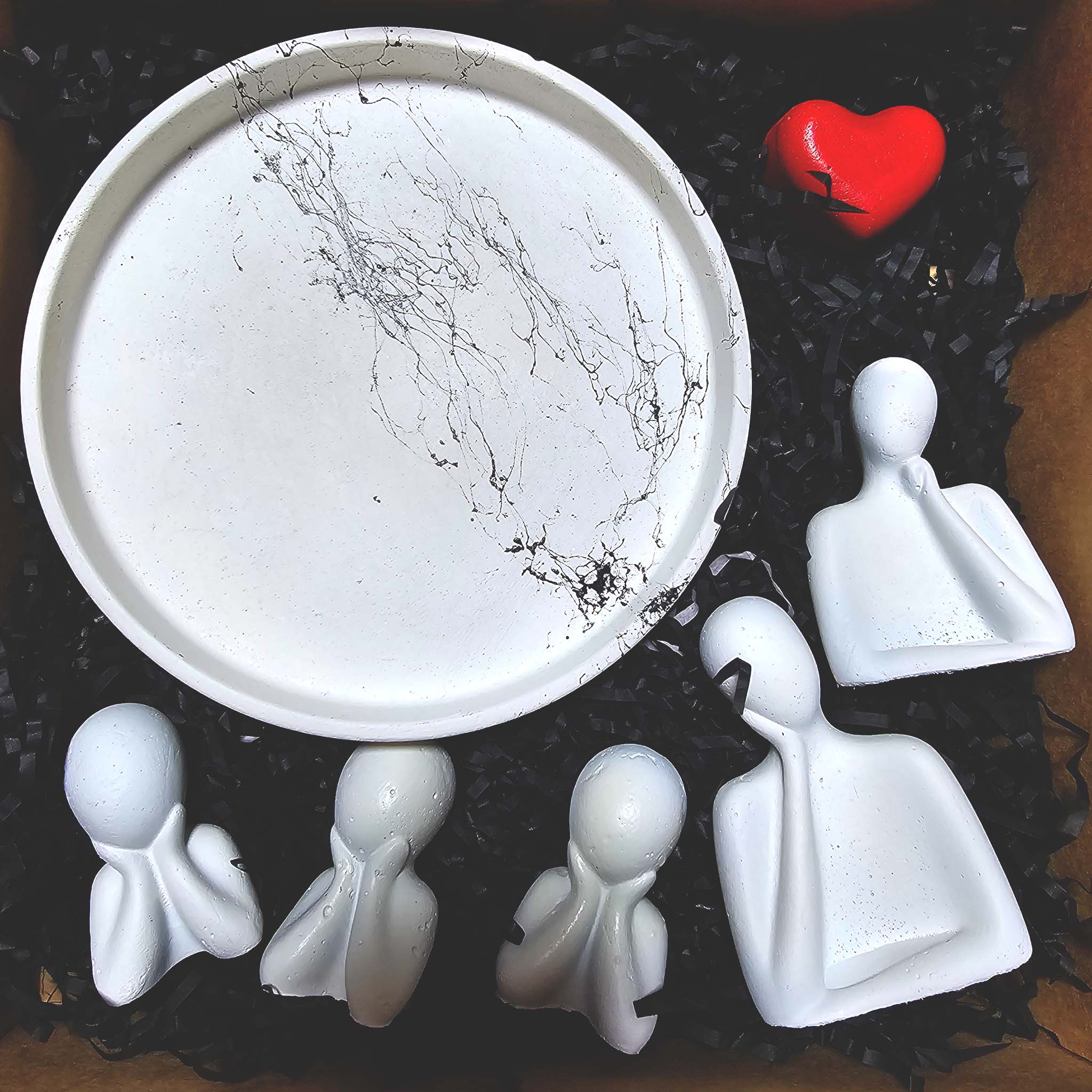 מארז זוג פלוס שלוש עגול לבן דרינה פינק מארזים